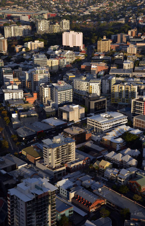 An aerial view of a beautiful Brisbaneの写真素材
