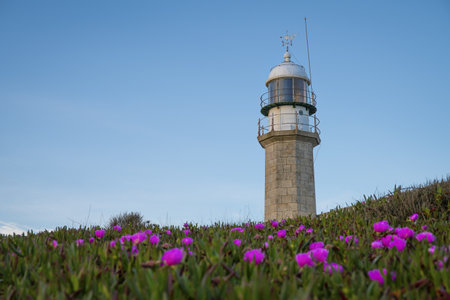 The Larino lighthouse under blue skyの写真素材