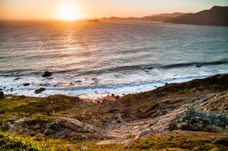 A beautiful sunset over the sea
