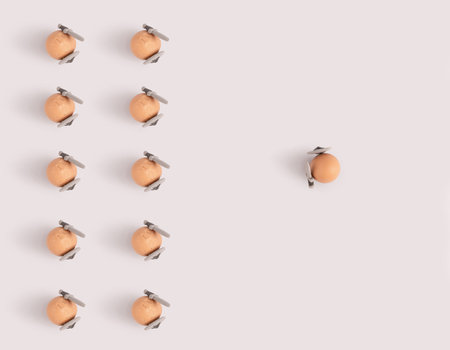 A creative Easter eggs with swords and shields isolated on white backgroundの写真素材