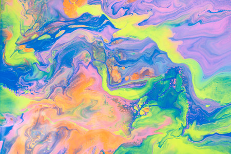 An abstract and colorful patterned surface, color explosion