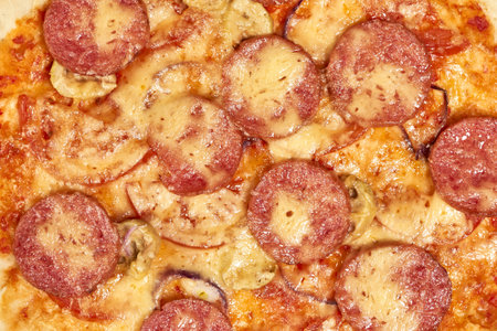 The process of making a delicious homemade pizzaの写真素材