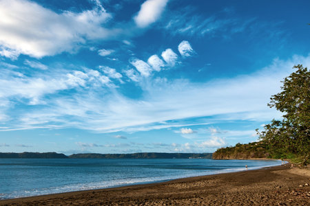 A closeup shot of a Costa Rica beach under a bright skyの写真素材