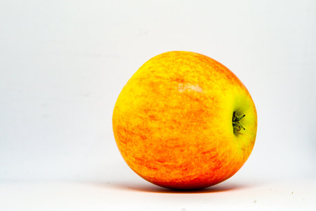 red apple on white backgroundの写真素材