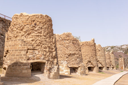 Old mining calcination furnaces in Lucainena de las Torres, Almeria, Andalucia, Spainの写真素材