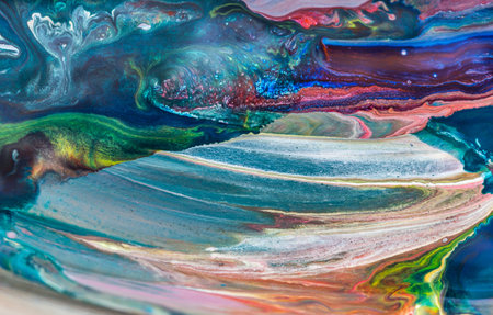 An abstract watercolor background with mixed colorsの写真素材