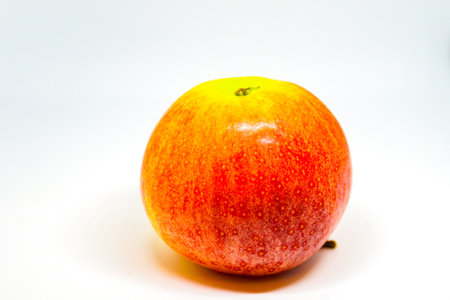 red apple on white backgroundの写真素材