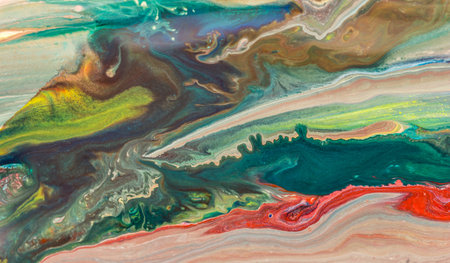 An illustration of a colorful abstract drawing