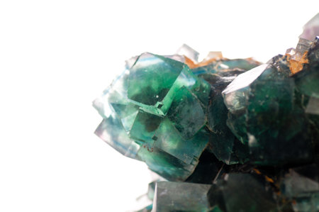 multi colored fluorite mineral crystal sample for science and geology