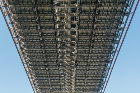 A low angle shot of a bridgeの写真素材