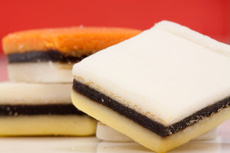 A closeup shot of yummy liquorice candies on a blurred backgroun
