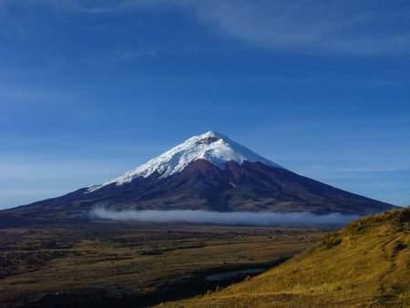 glacier capped volcano Mt. Cotopaxi, Ecuador, early in the morningの写真素材