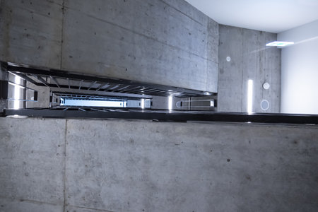 Modern Staircase in Concrete in Switzerland.