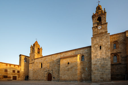 Church in the historical town of San Felices de los Gallegos. Spain.の写真素材