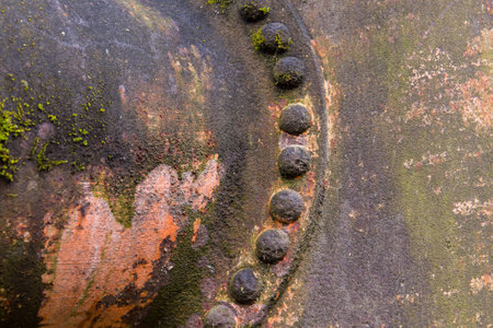 Rusty industrial trash abandoned in the nature in Austria