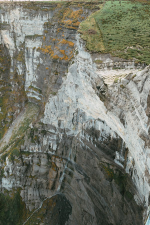 A closeup shot of mist-clad mountains of northern Palencia, Spain