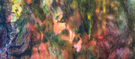 An abstract illustration with colorful paint stains