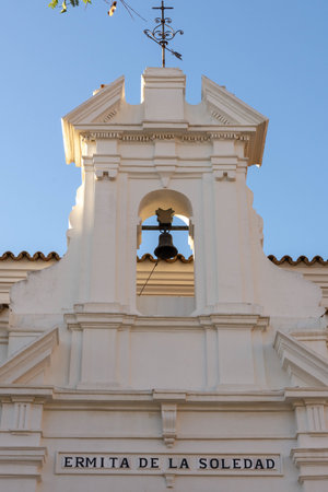 The top of the Hermitage of La Soledad in Huelva, Andalusia, Spainの写真素材