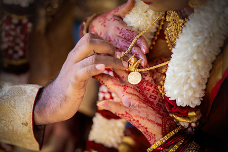Indian Hindu Wedding Traditional Activitiesの写真素材