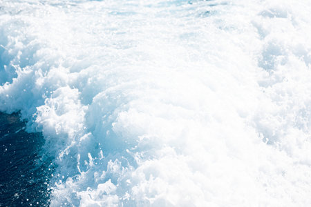The beautiful big ocean waves with foamの写真素材