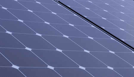 Solar panel cells close up - alternative energy.