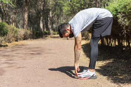 A Man latino and attractive runner