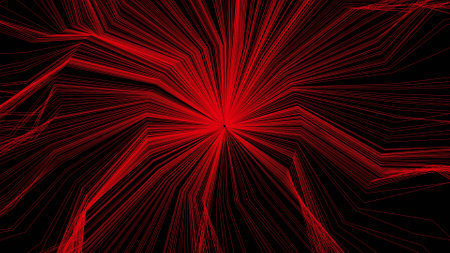 Abstract Architecture Background.red Circular thread loop. 3d circles pattern with line effect. red clean rings illustration. Abstract background for business presentation. Seamless design.の写真素材