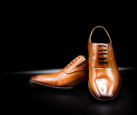 Beautiful and elegant business shoes are meant for those people who want to give the first impression as the last, to close the business dealの写真素材