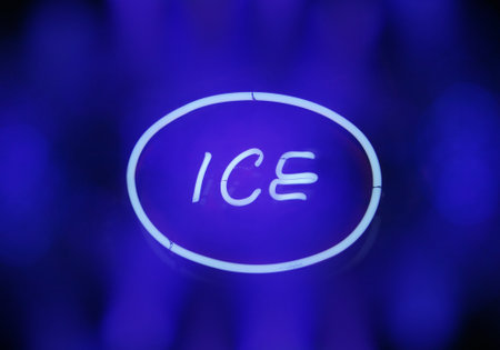 Vintage Neon Signs on restaurant Iceの写真素材