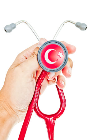 stethoscope with Turkey flagの写真素材