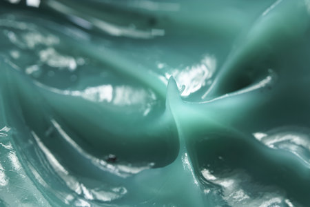 shallow depth of field macro close up of blue carbon pasteの写真素材