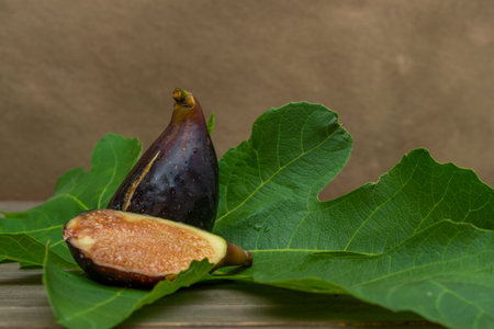 natural figs collected from a treeの写真素材