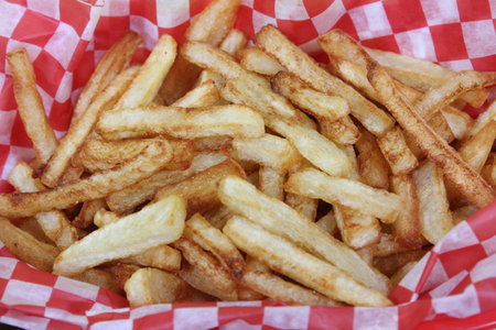 French Fried Potatoes in Retro Cafe