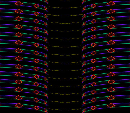 Photo Composite, Neon Mardi Gras Sign Elements Purple, Green and Gold