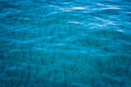 The turquoise blue water of the seaの写真素材