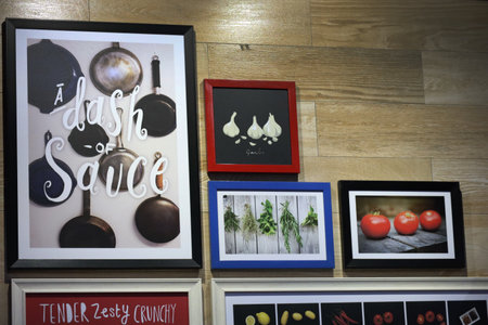 Wall photo frame in Cafe Clos-up  View