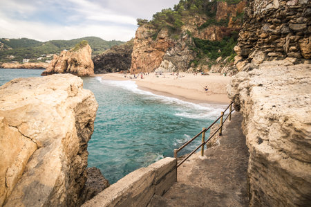 A beautiful scenery of Costa Brava in Girona, Catalonia, Spainの写真素材