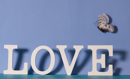 white love letters with different backgrounds and accessoriesの写真素材