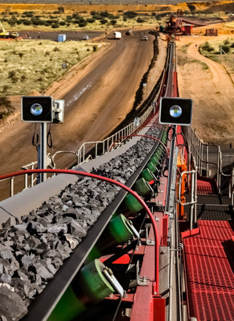 A vertical shot of a manganese mining site in Johannesburg, South Africaの写真素材