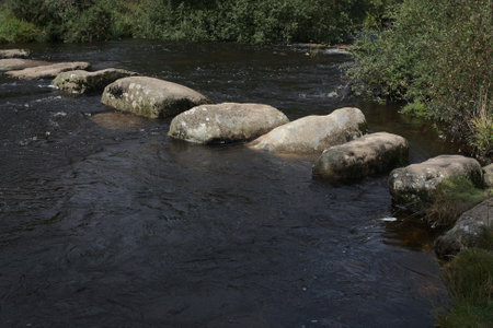 Many huge rocks along the river
