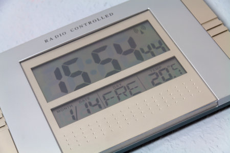 A closeup shot of a ray digital clock