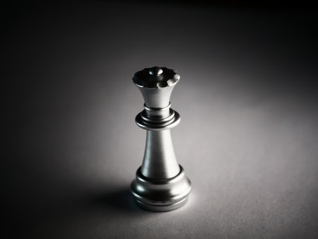A closeup shot of a silver king chess pieceの写真素材
