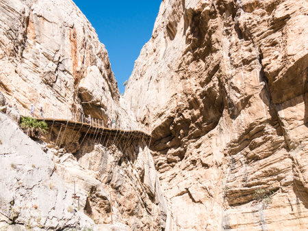 Caminito del Rey (King's Little Path) in Malaga, Spainの写真素材