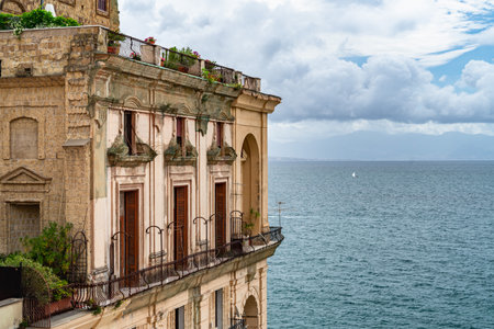 Historic residence Palazzo Donn'Anna in Posillipo, Naples, Italyのeditorial素材