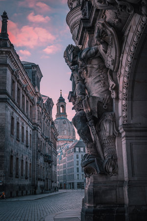 The Landmarks of Germany, elegant baroque city Dresden, popular touristic attractionのeditorial素材
