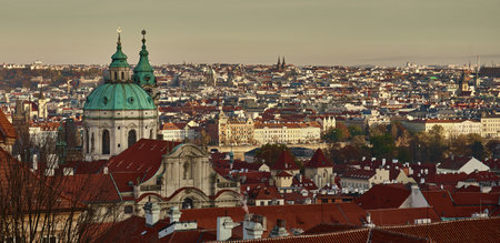Roof tops of historical centre in Pragueのeditorial素材