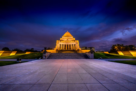 The Shrine of Remembrance for Australian war and peacekeeping memorial in Melbourne, Australiaのeditorial素材