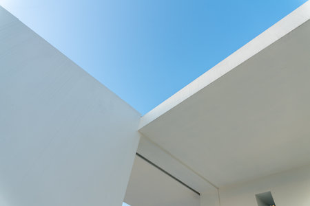 shape and stripe of wall  in minimal style.