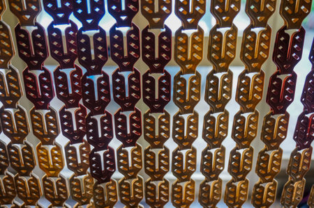 Close up of hanging window curtain