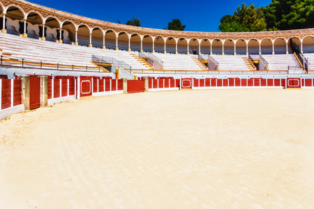 bullring in Antequera, Malaga, Spainの写真素材